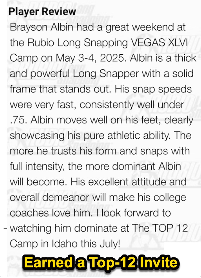 Rubio Camp Evalution