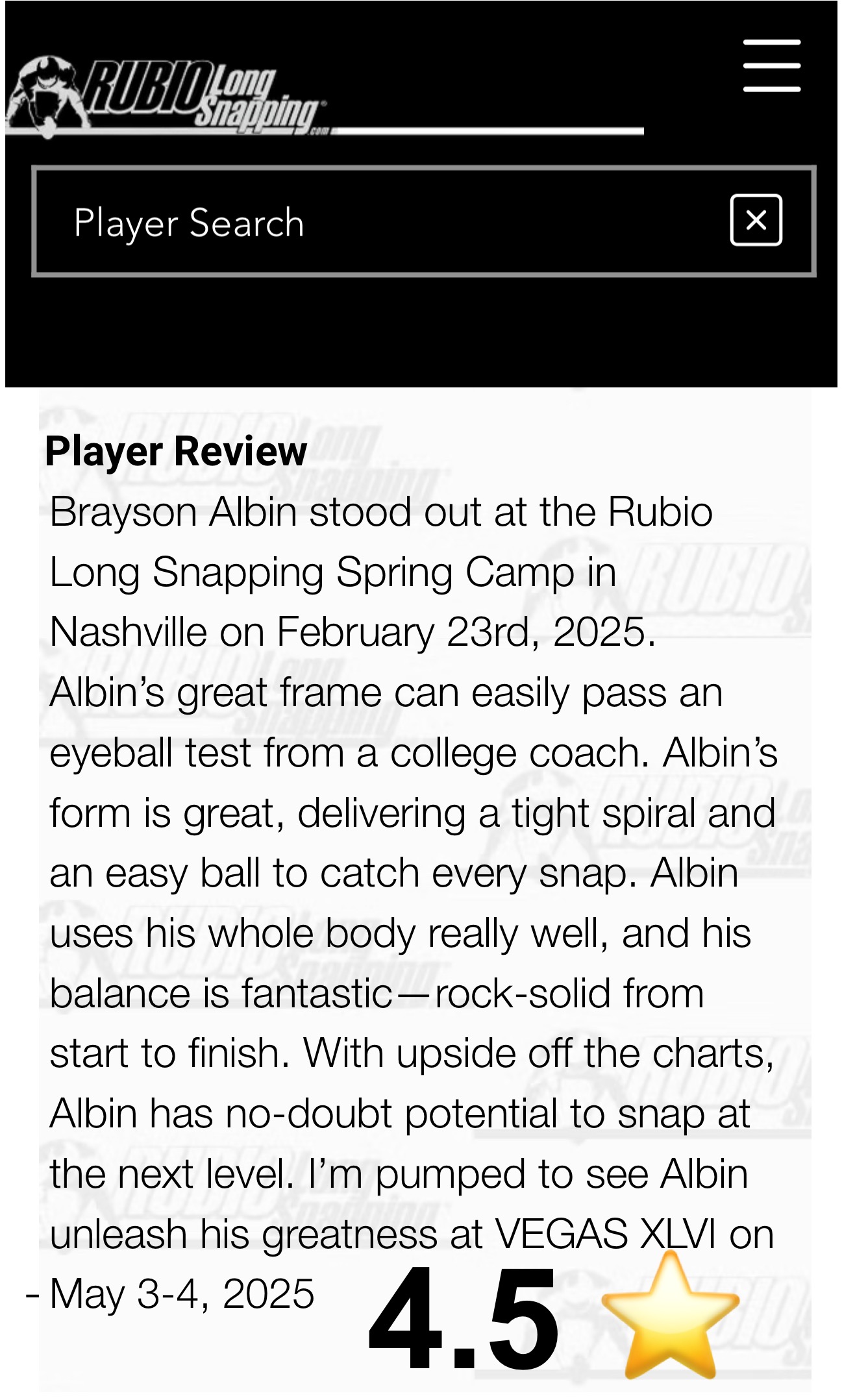 Rubio Camp Evalution